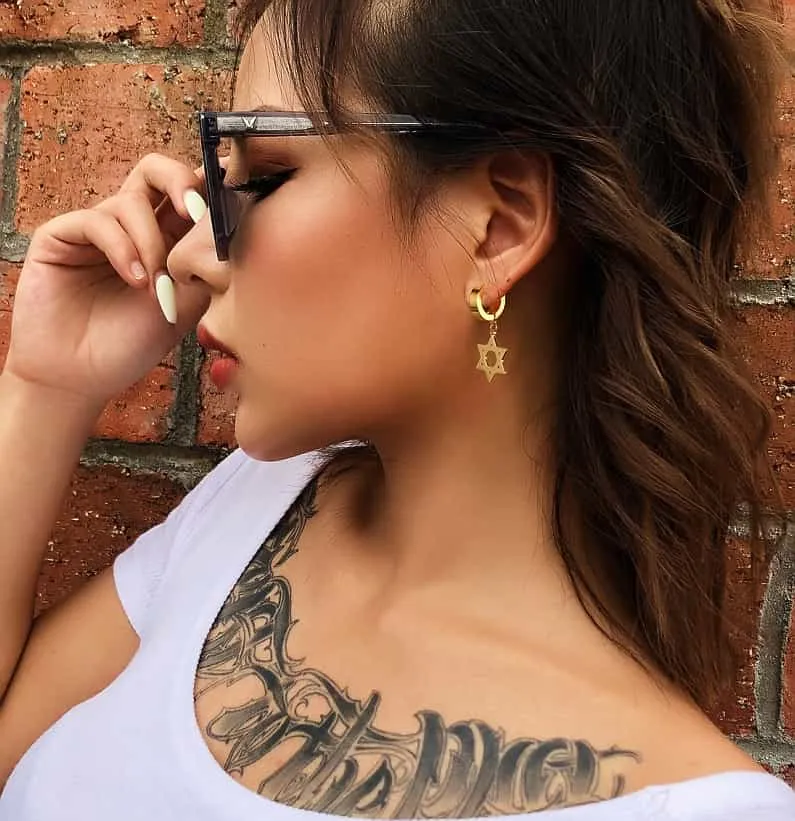 Flash Sale Star of David Dangle Hoop Earrings for Men/Women sold by FaithHeart product image thumbnail 2