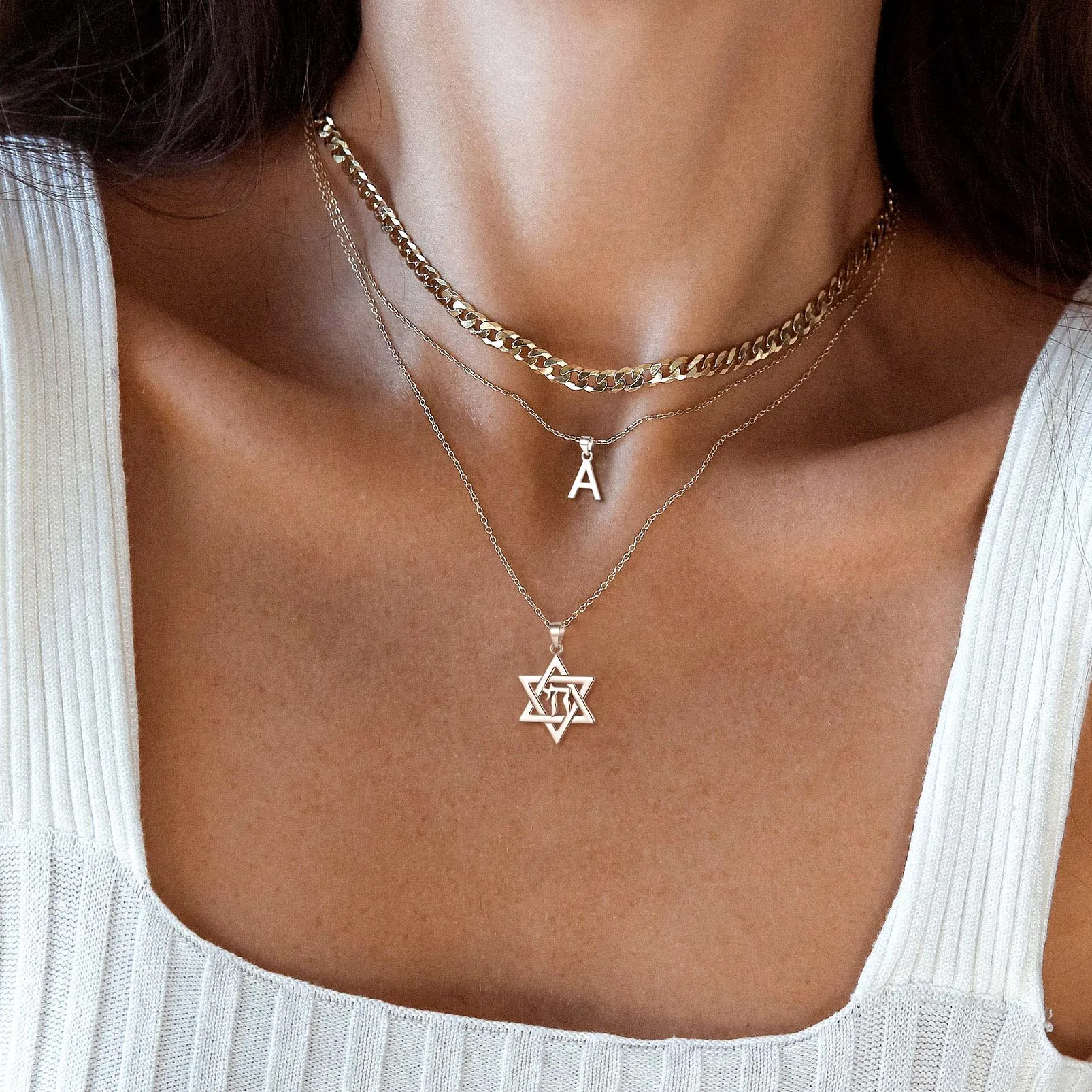 Silver Hebrew Jewish Pendant Necklace for Women sold by FaithHeart product image thumbnail 2
