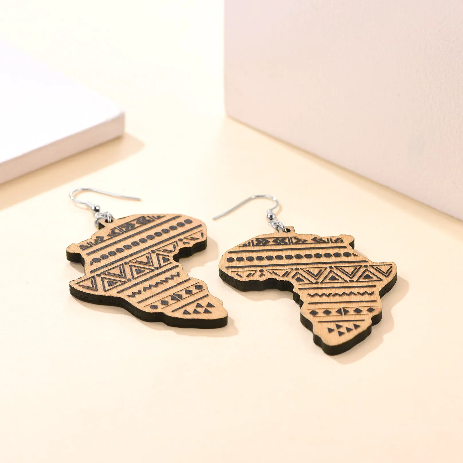 FaithHeart African Map Drop Dangle Earrings For Women Men sold by FaithHeart product image thumbnail 4