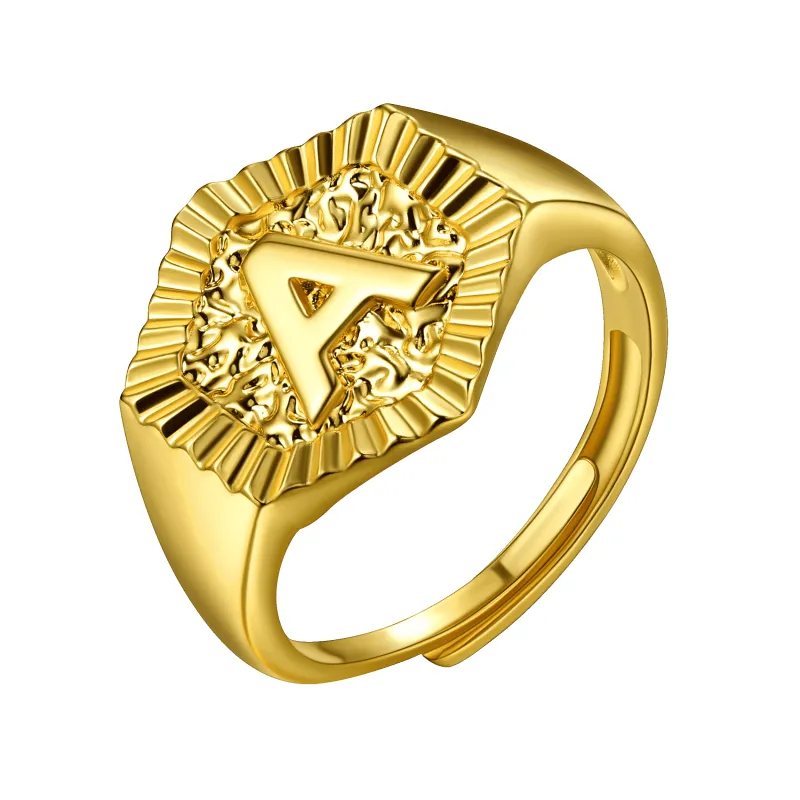 FaithHeart Initial Signet Ring For Unisex Wedding Band sold by FaithHeart