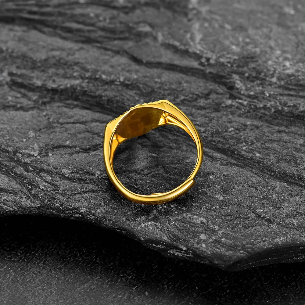 FaithHeart Initial Signet Ring For Unisex Wedding Band sold by FaithHeart product image thumbnail 4