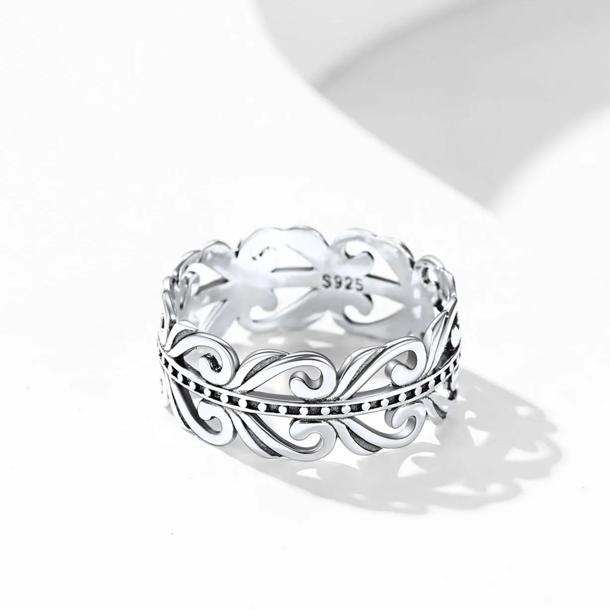 Sterling Silver Celtic Knot Filigree Vine Leaf Ring for Women sold by FaithHeart product image thumbnail 5