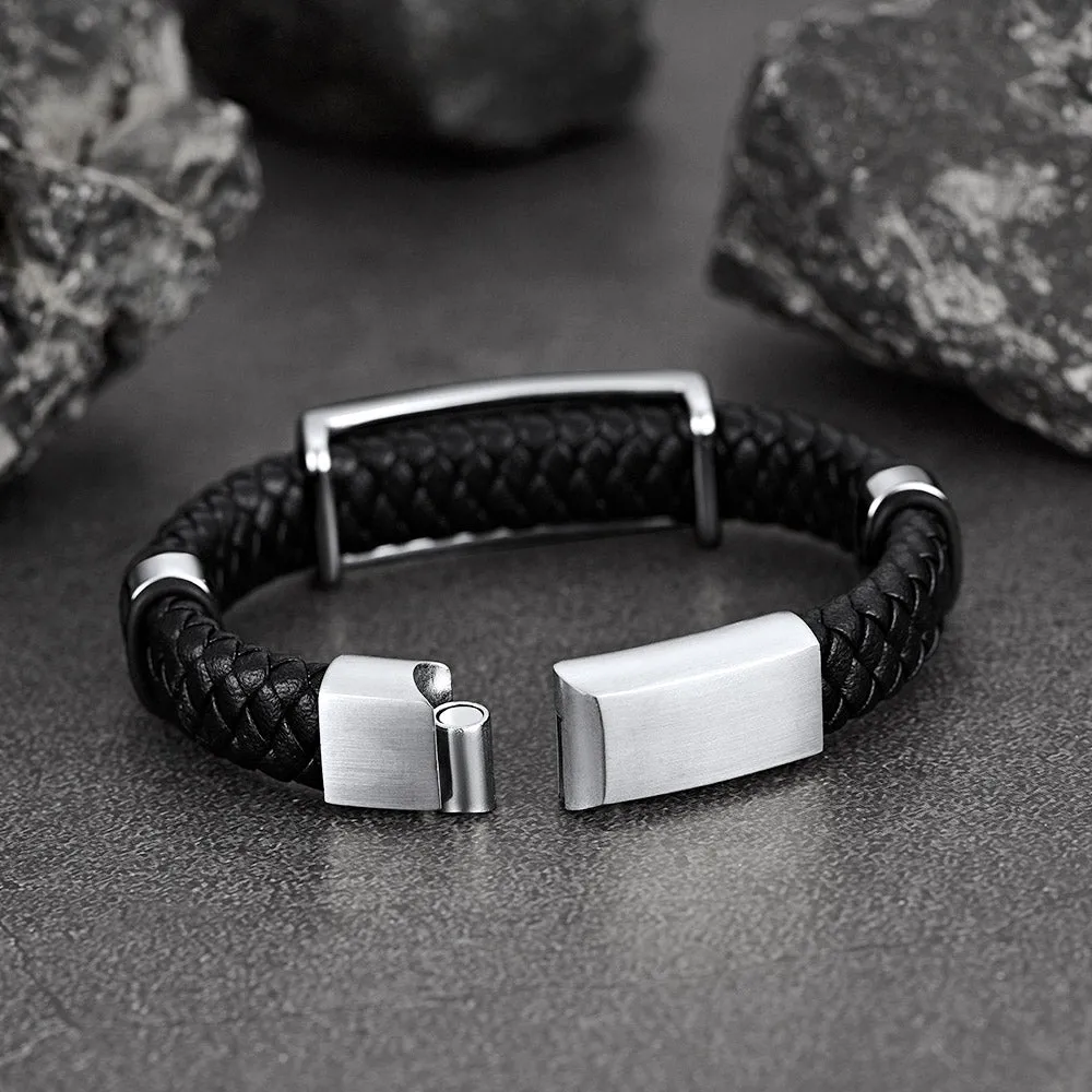 Christian Knights Templar Cross Leather Bracelet for Men sold by FaithHeart product image thumbnail 4