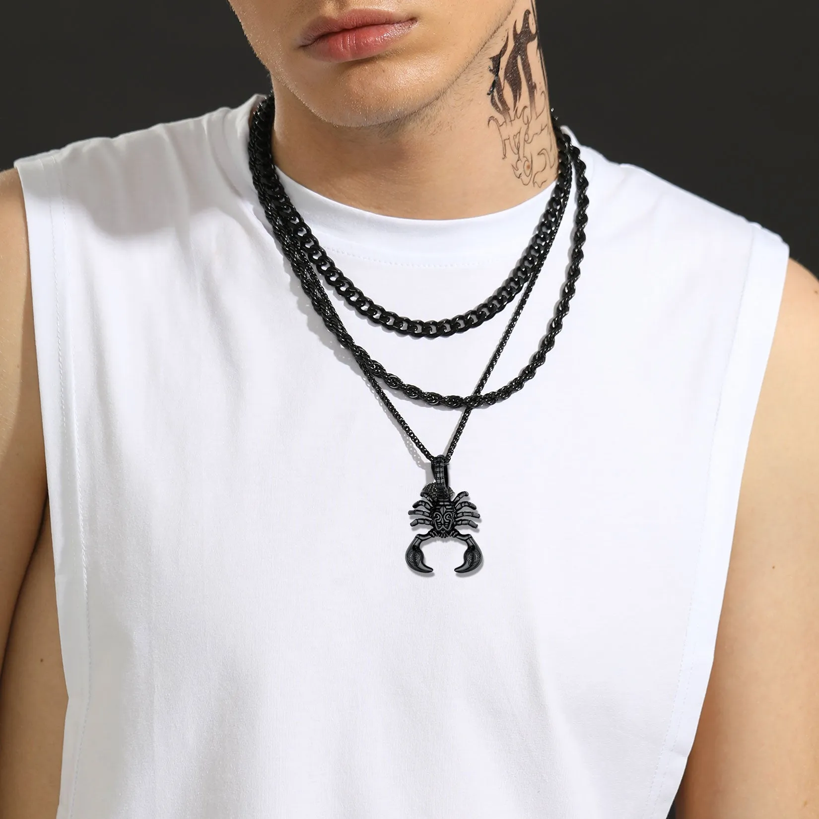 Celtic Knot Scorpion Pendant Necklace for Men sold by FaithHeart product image thumbnail 3