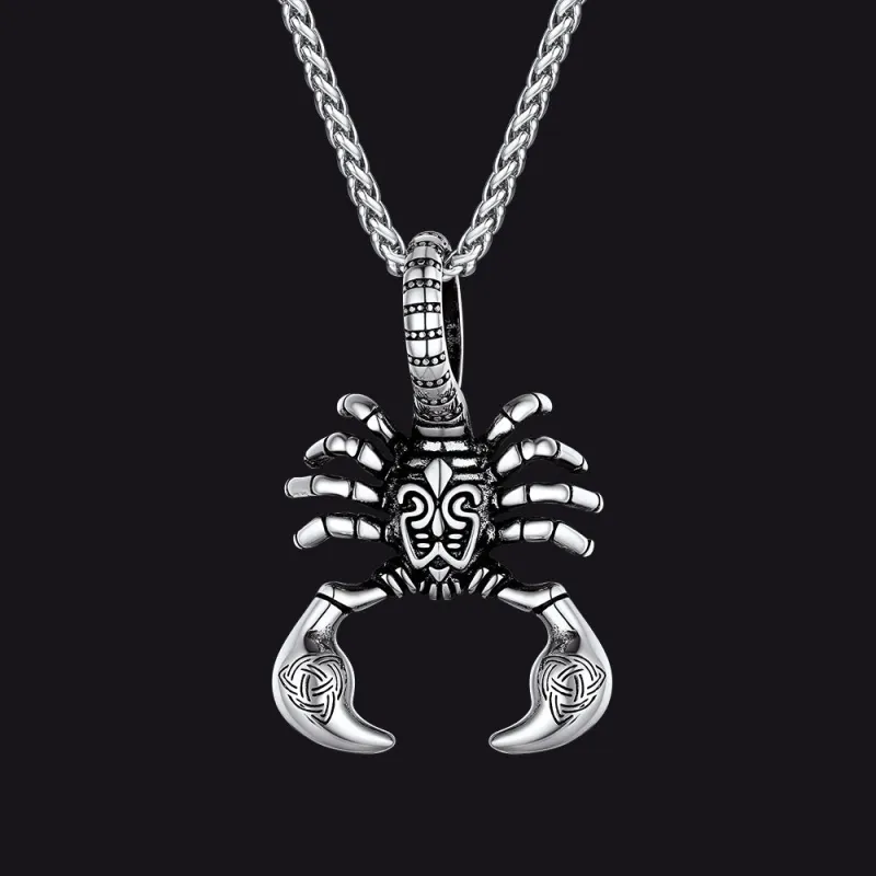 Celtic Knot Scorpion Pendant Necklace for Men sold by FaithHeart
