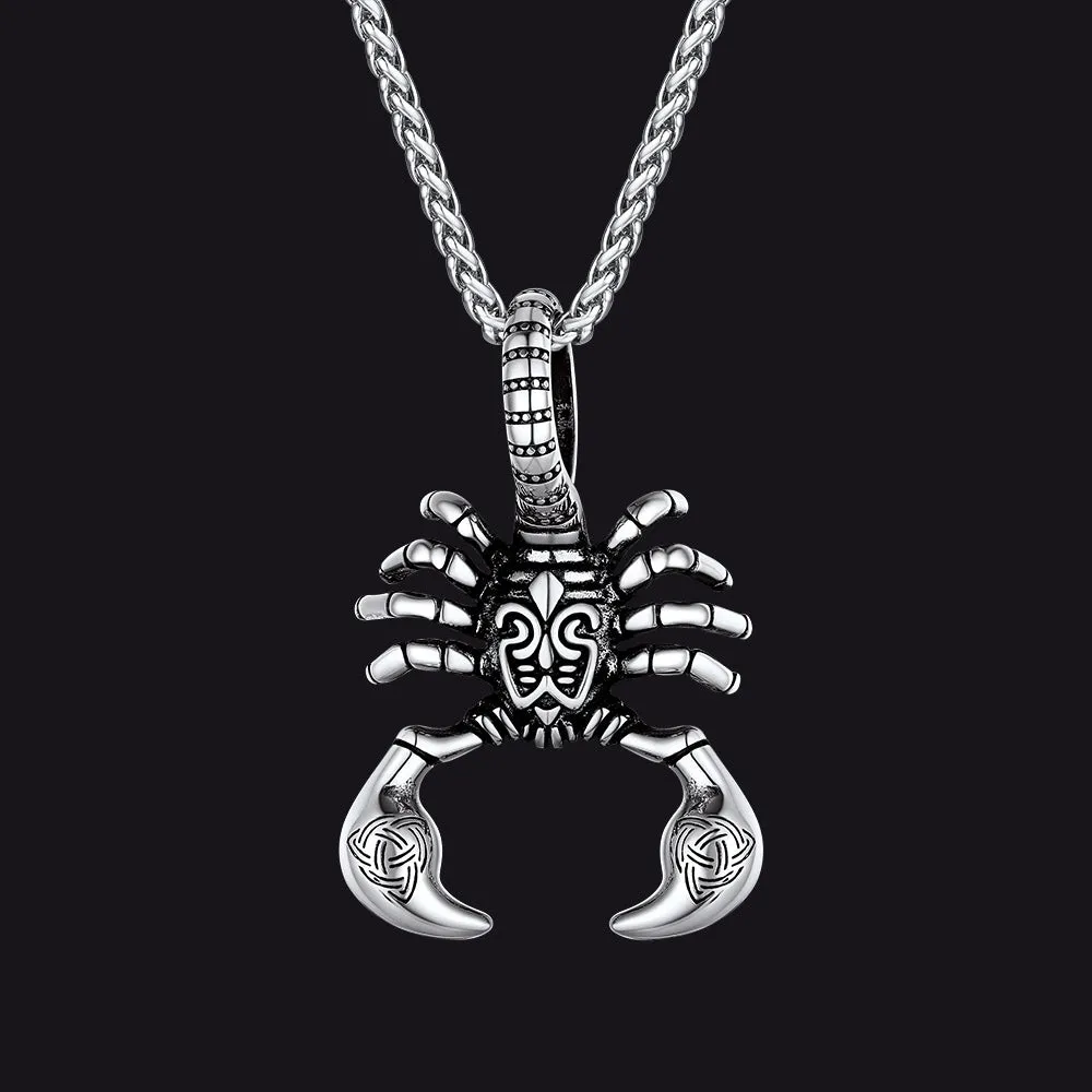 Celtic Knot Scorpion Pendant Necklace for Men sold by FaithHeart