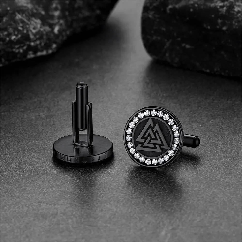 Viking Valknut Cufflinks for Men sold by FaithHeart product image thumbnail 5