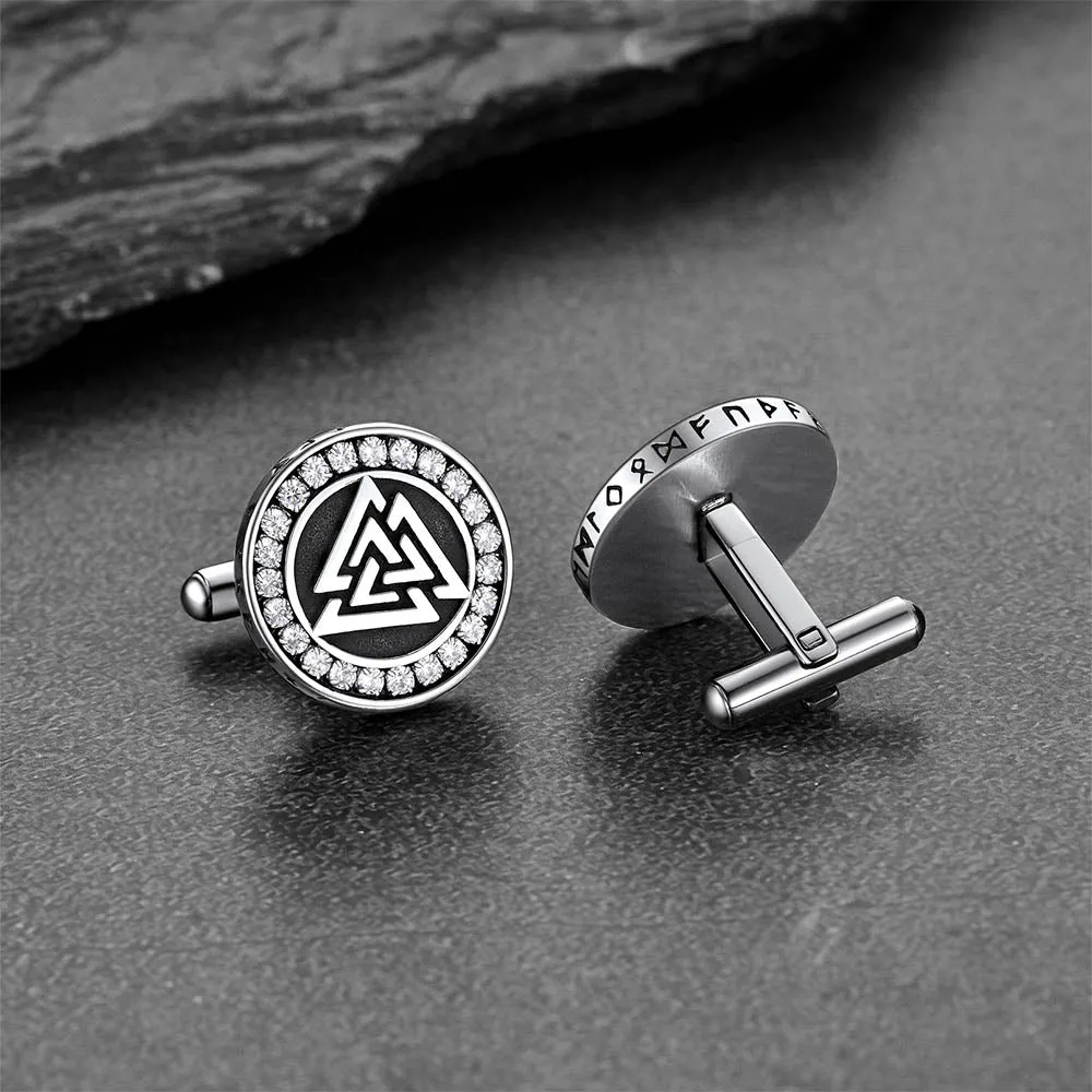 Viking Valknut Cufflinks for Men sold by FaithHeart product image thumbnail 4