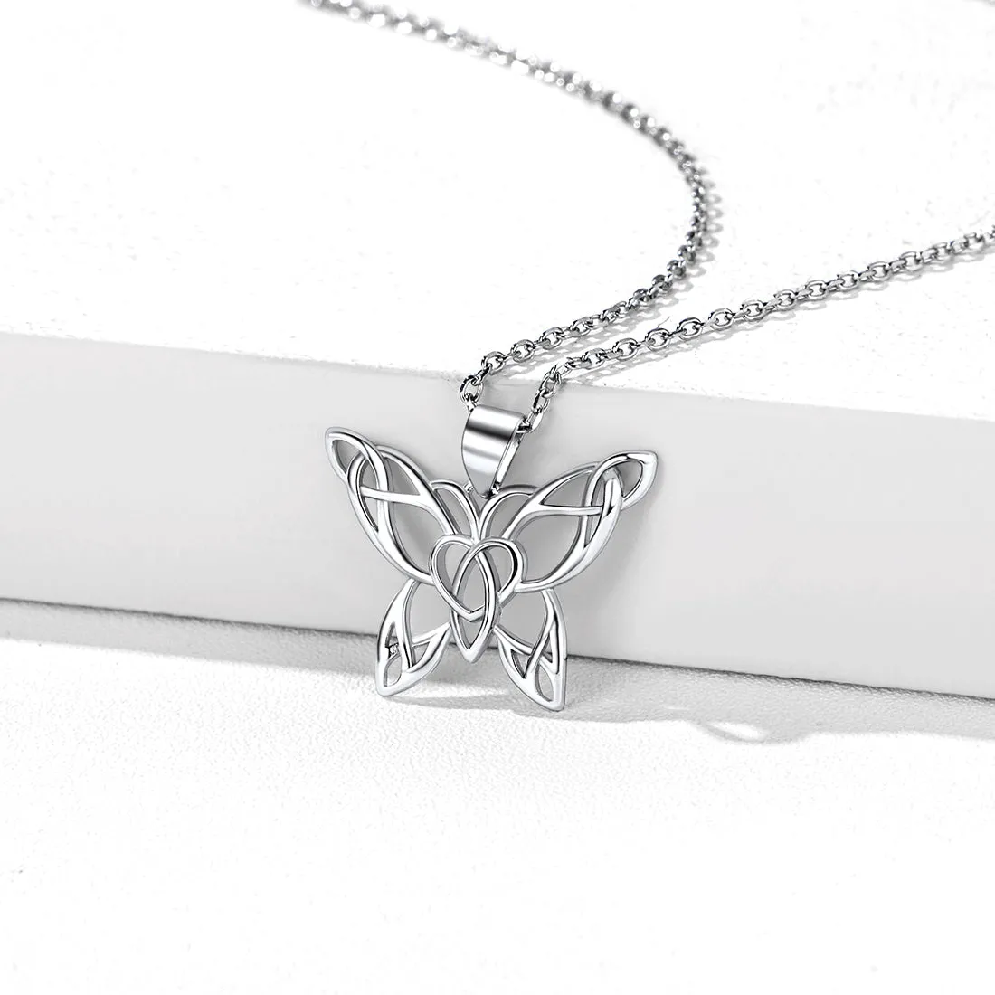 Celtic Knot Butterfly Pendant Necklace for Women sold by FaithHeart product image thumbnail 4