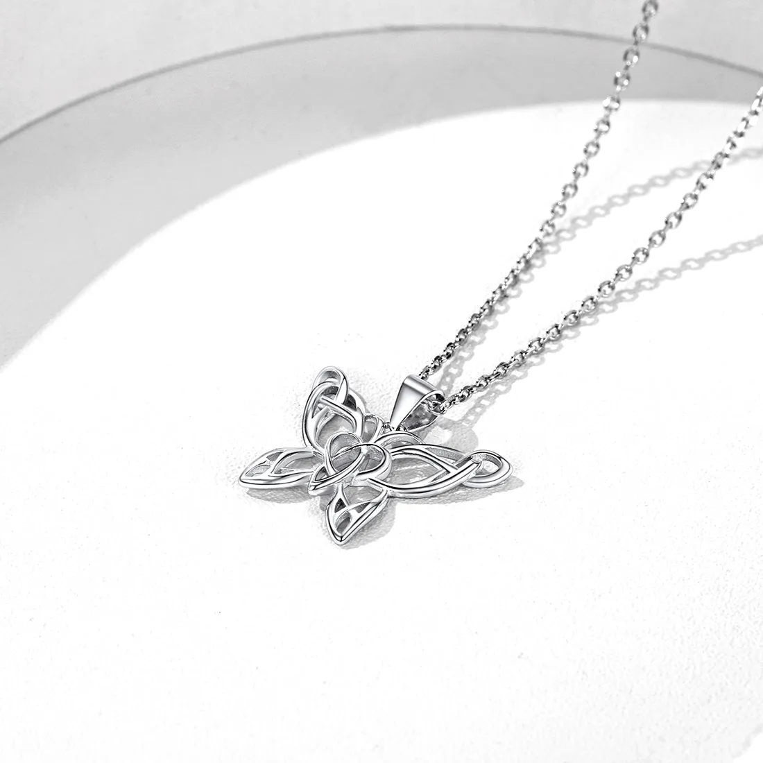 Celtic Knot Butterfly Pendant Necklace for Women sold by FaithHeart product image thumbnail 5