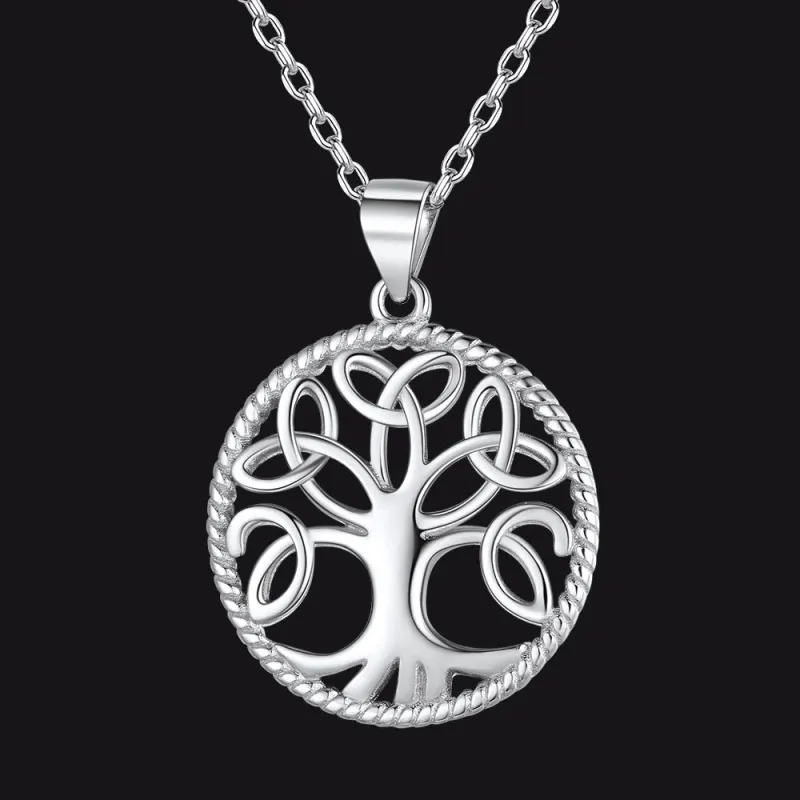 Sterling Silver Celtic Knot Tree Of Life Necklace for Women sold by FaithHeart