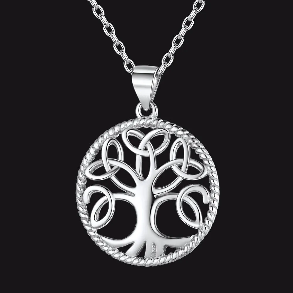 Sterling Silver Celtic Knot Tree Of Life Necklace for Women sold by FaithHeart