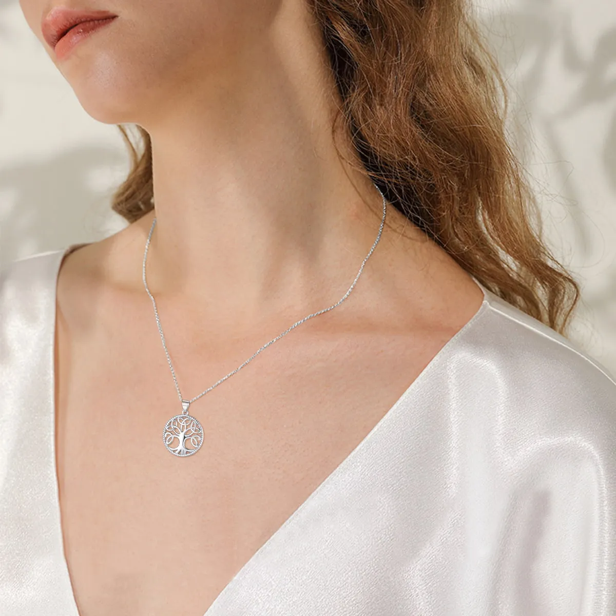 Sterling Silver Celtic Knot Tree Of Life Necklace for Women sold by FaithHeart product image thumbnail 2