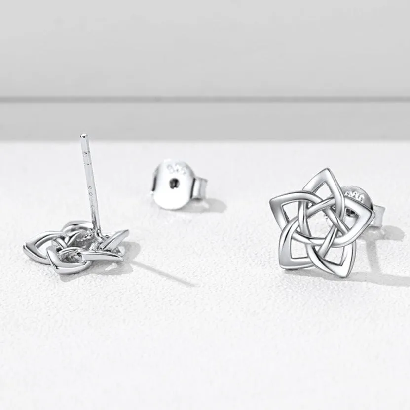 Celtic Pentagram Stud Earrings for Women sold by FaithHeart product image thumbnail 4