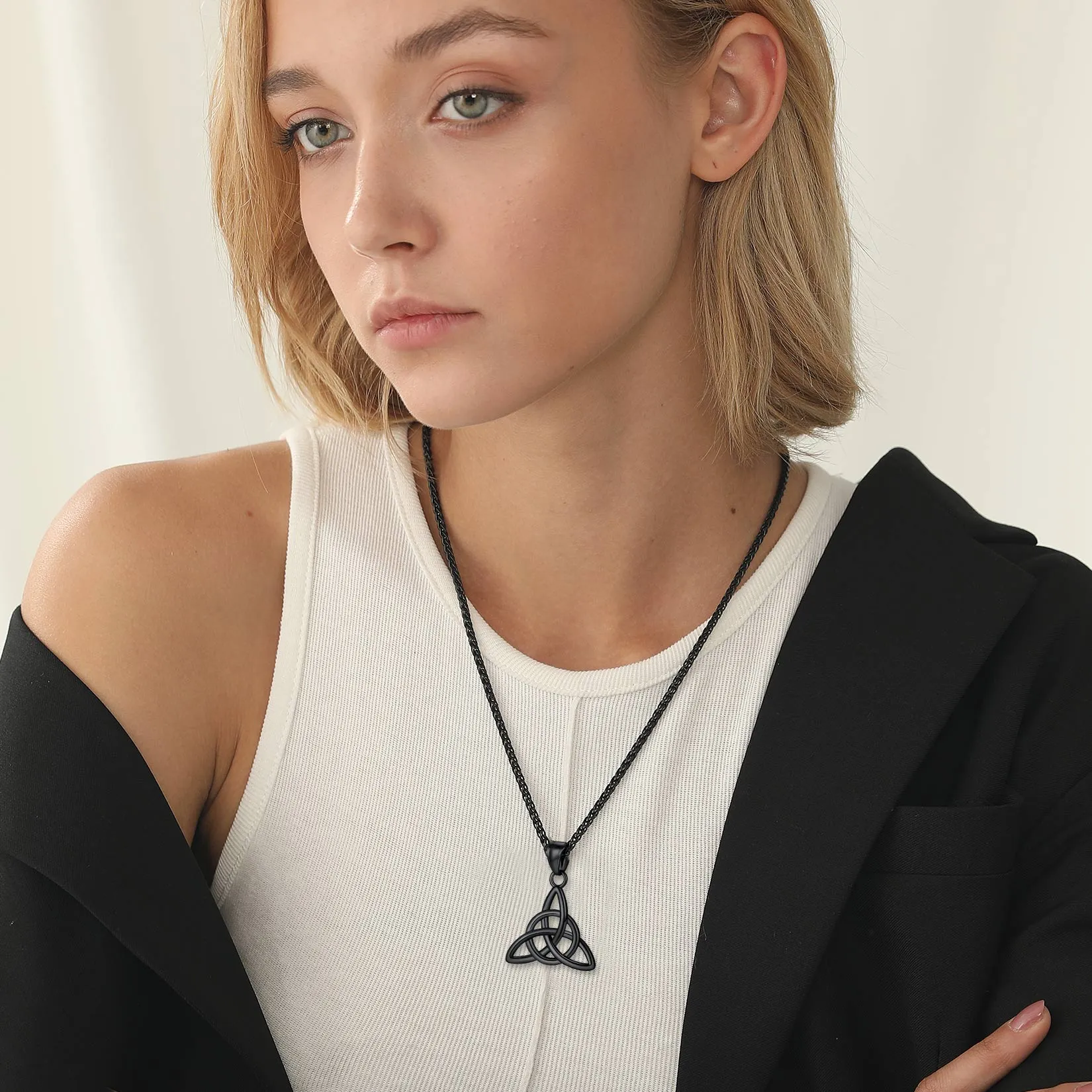 Irish Celtic Trinity Knot Pendant Necklace for Men Women sold by FaithHeart product image thumbnail 3