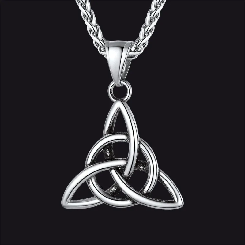 Irish Celtic Trinity Knot Pendant Necklace for Men Women sold by FaithHeart