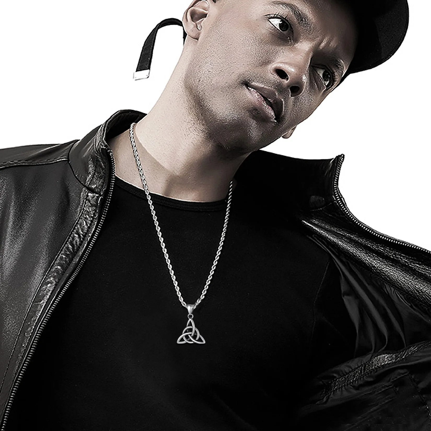 Irish Celtic Trinity Knot Pendant Necklace for Men Women sold by FaithHeart product image thumbnail 2