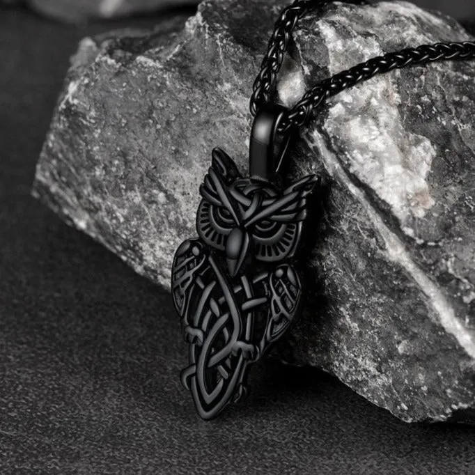 Celtic Owl Pendant Necklace Amulet Jewelry for Men sold by FaithHeart product image thumbnail 4