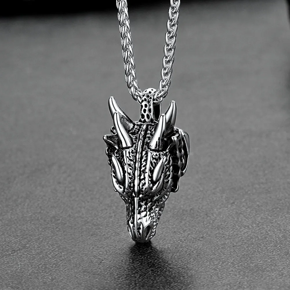 Punk Dragon Head Pendant Necklace for Men Women sold by FaithHeart product image thumbnail 5