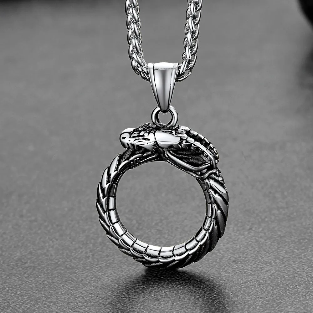 Dragon Circle Pendant Necklace for Men Women sold by FaithHeart product image thumbnail 4