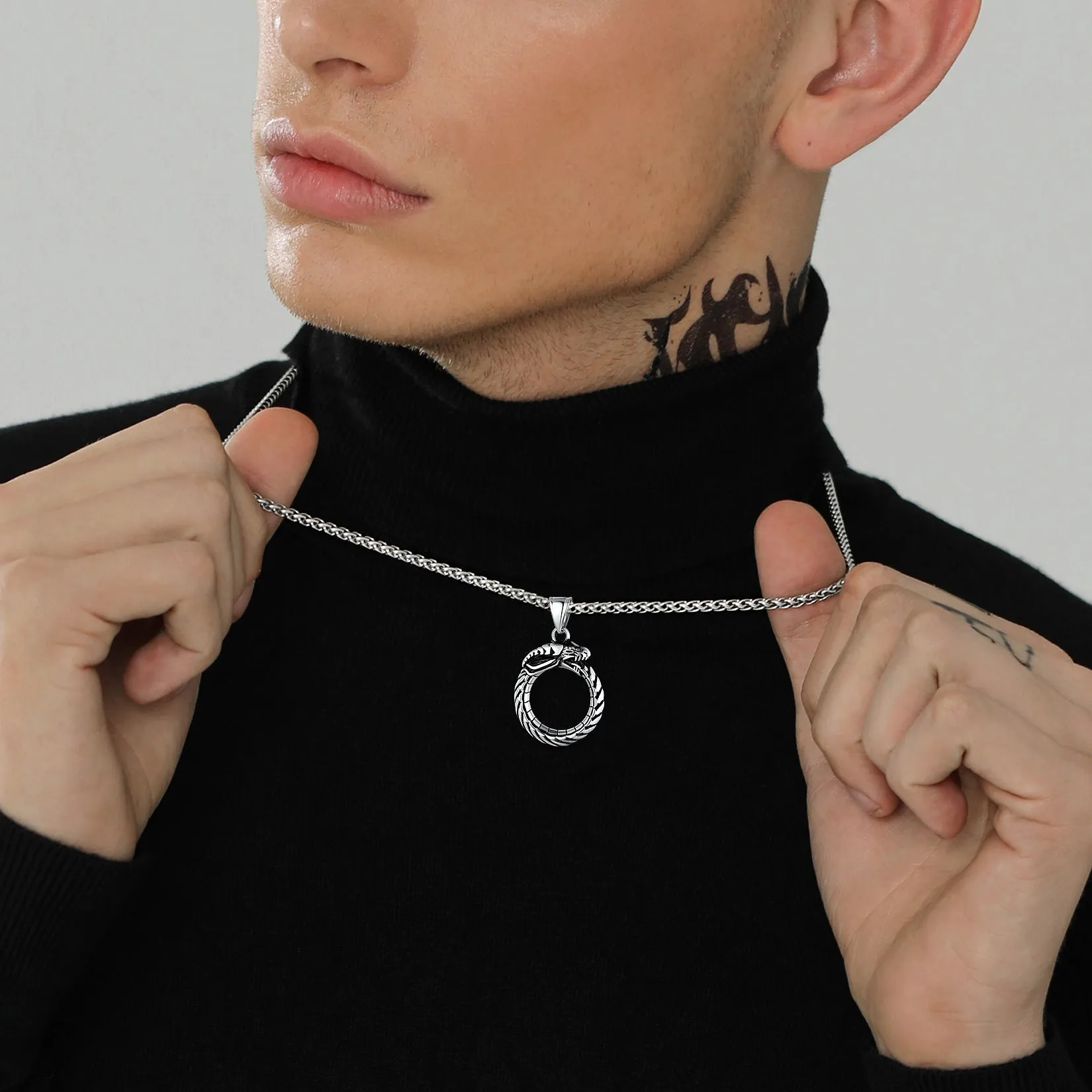 Dragon Circle Pendant Necklace for Men Women sold by FaithHeart product image thumbnail 2