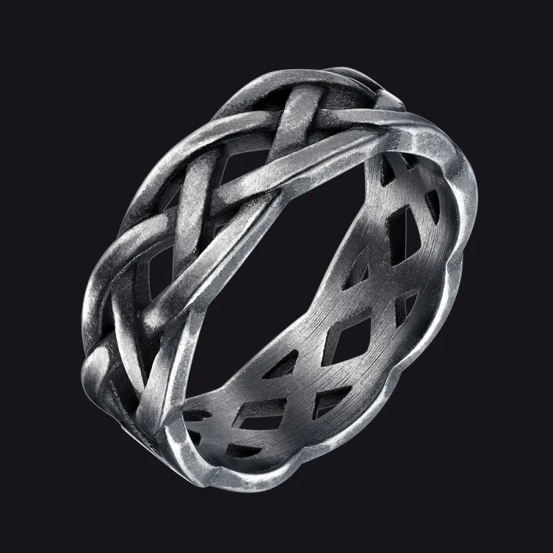 Irish Celtic Knot Band Ring Stainless Steel for Men Women sold by FaithHeart