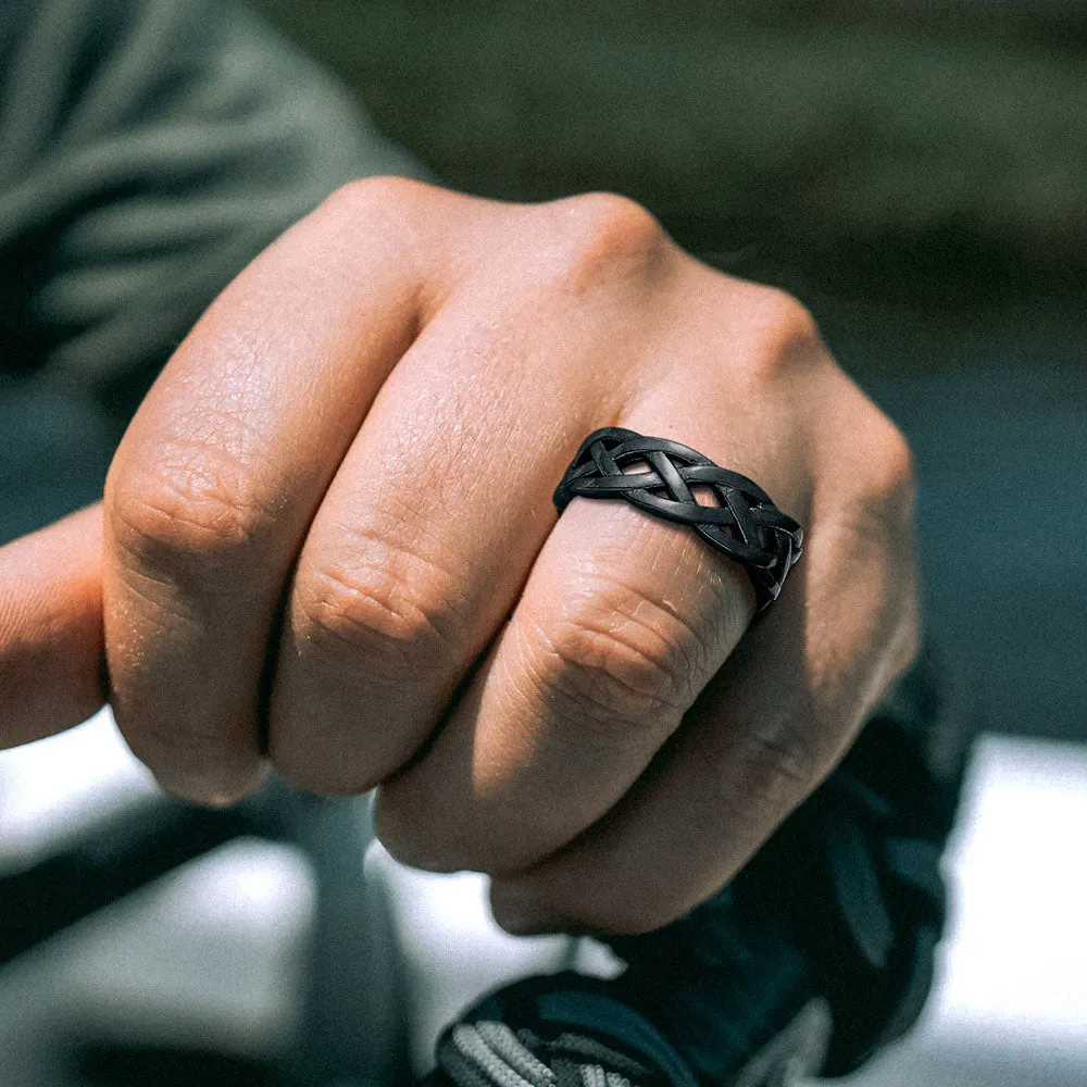 Irish Celtic Knot Band Ring Stainless Steel for Men Women sold by FaithHeart product image thumbnail 3