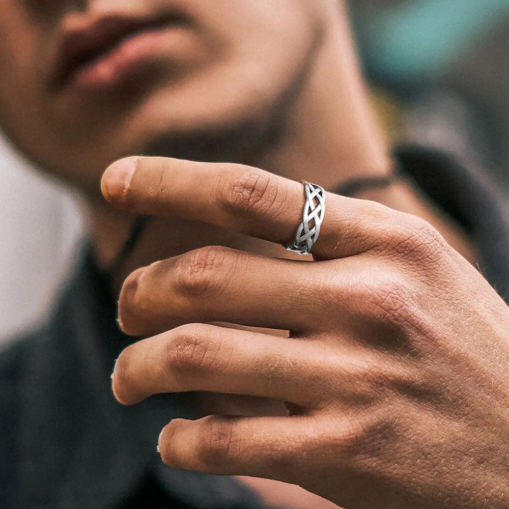 Irish Celtic Knot Band Ring Stainless Steel for Men Women sold by FaithHeart product image thumbnail 4