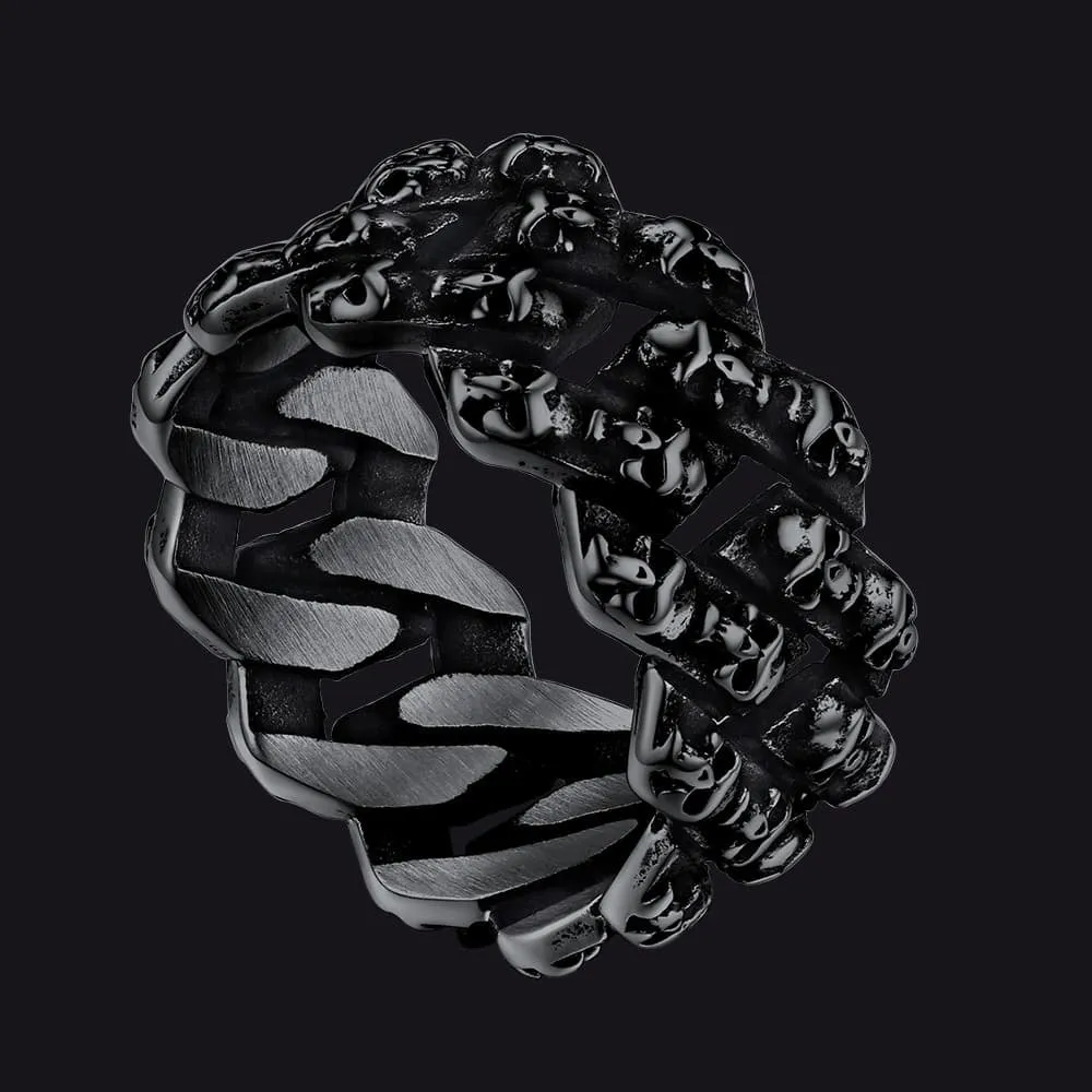 Stainless Steel Skull Chain Ring For Men Women sold by FaithHeart product image thumbnail 4