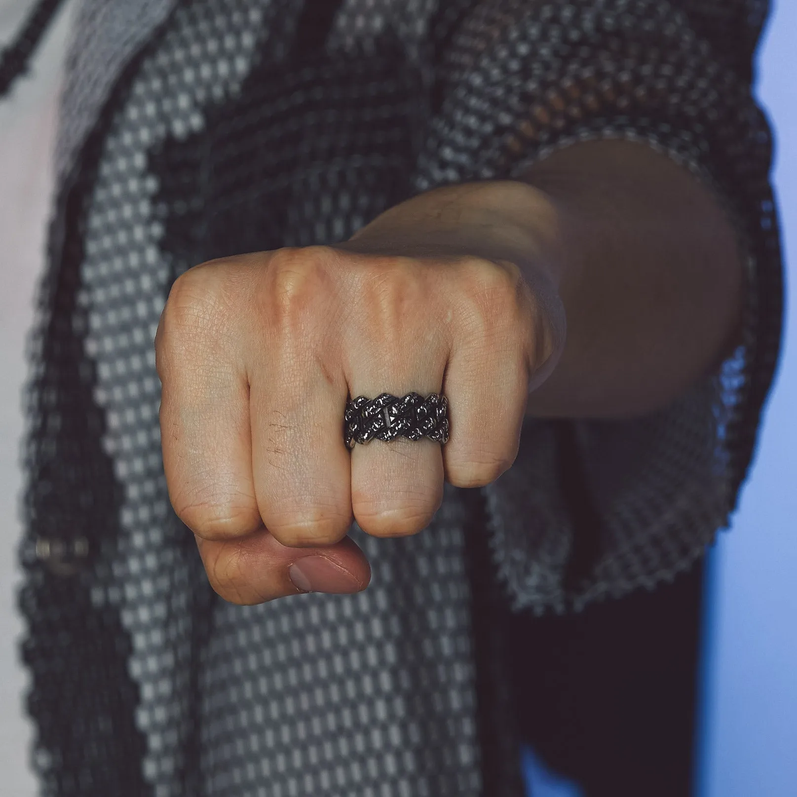 Stainless Steel Skull Chain Ring For Men Women sold by FaithHeart product image thumbnail 2