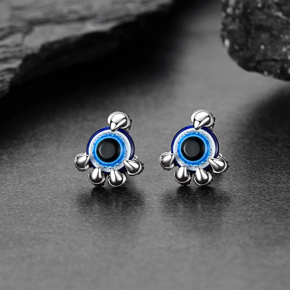 Sterling Silver Dragon Claw Evil Eye Stud Earrings For Men sold by FaithHeart product image thumbnail 5