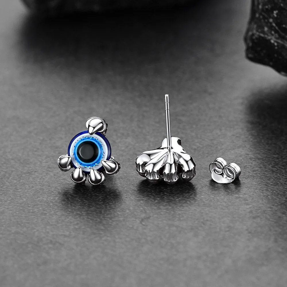 Sterling Silver Dragon Claw Evil Eye Stud Earrings For Men sold by FaithHeart product image thumbnail 4