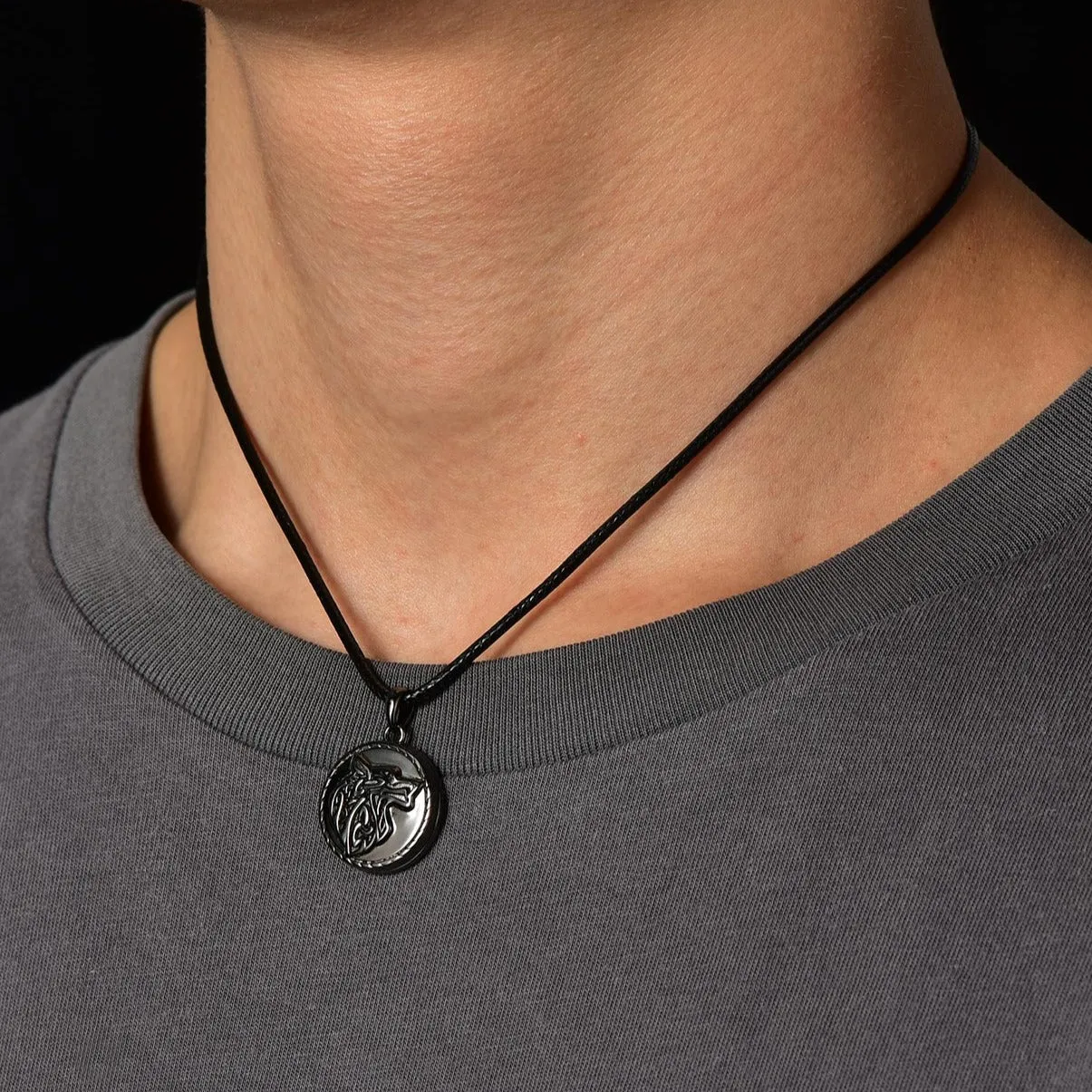 Custom Viking Wolf Locket Necklace with Picture Inside sold by FaithHeart product image thumbnail 2