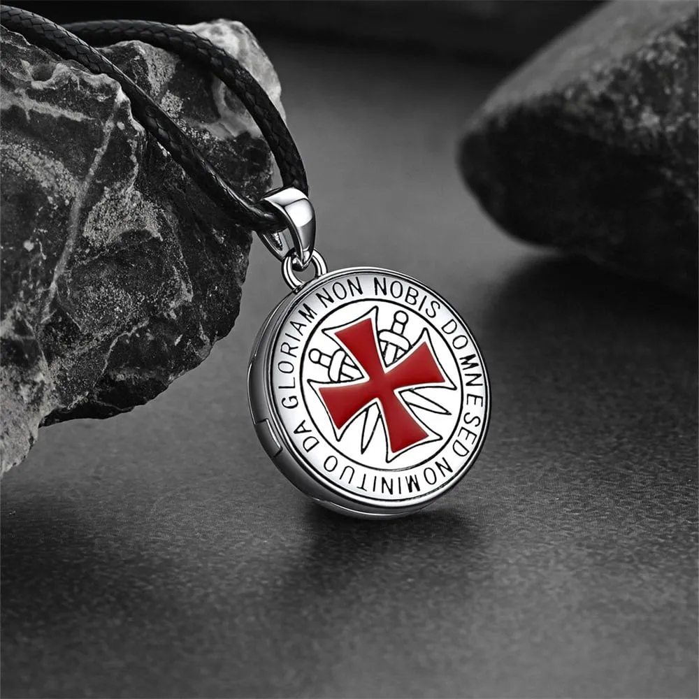 Custom Knights Templar Cross Photo Locket Necklace with Picture sold by FaithHeart product image thumbnail 4