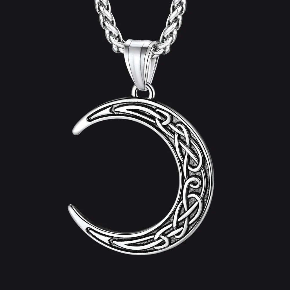 Flash Sale Celtic Crescent Moon Necklace For Men/Women sold by FaithHeart