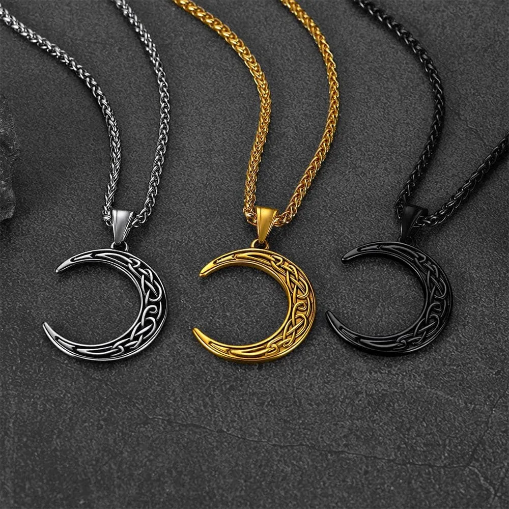 Flash Sale Celtic Crescent Moon Necklace For Men/Women sold by FaithHeart product image thumbnail 4