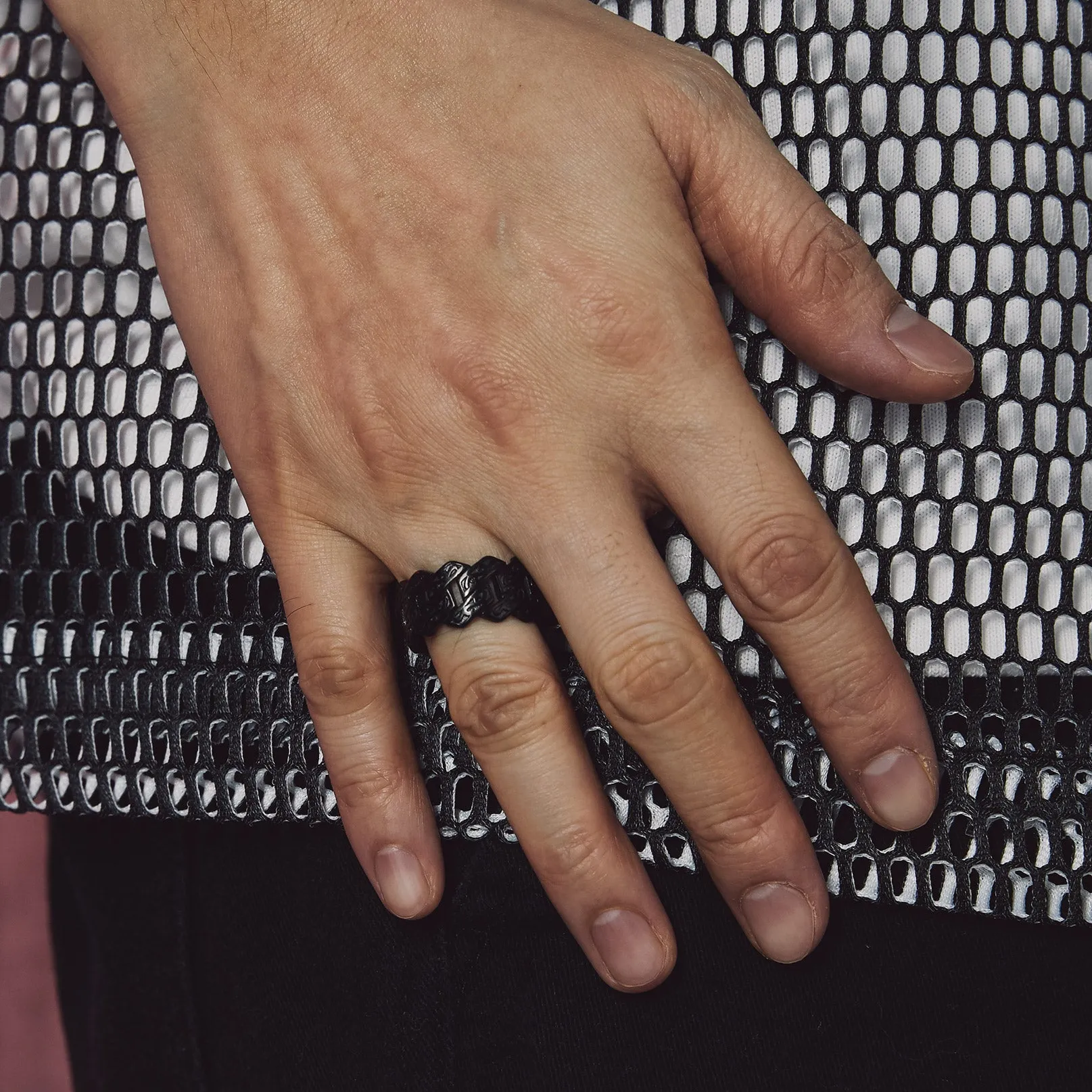 Retro Celtic Chain Stainless Steel Ring For Men sold by FaithHeart product image thumbnail 4