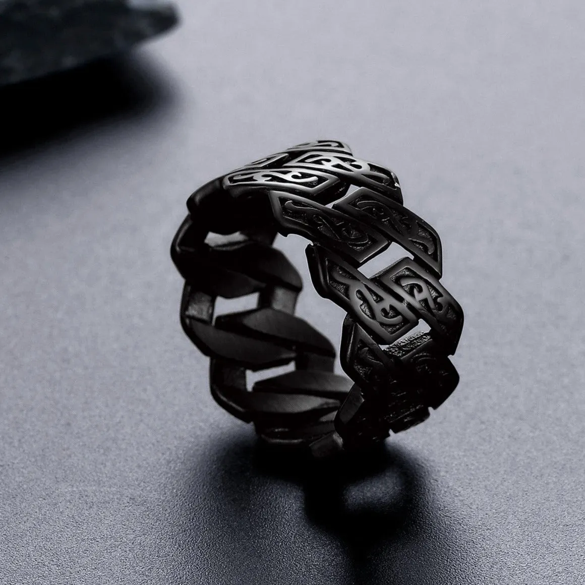 Retro Celtic Chain Stainless Steel Ring For Men sold by FaithHeart product image thumbnail 5