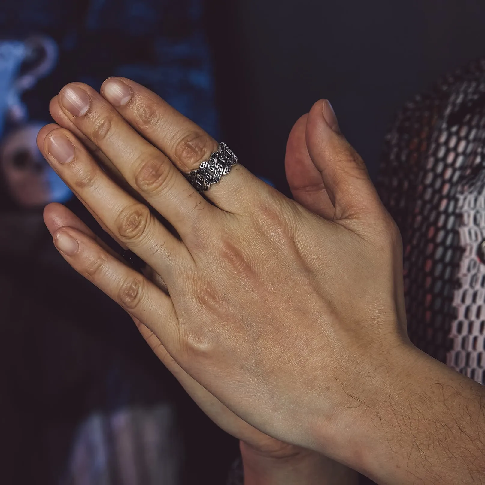 Retro Celtic Chain Stainless Steel Ring For Men sold by FaithHeart product image thumbnail 2