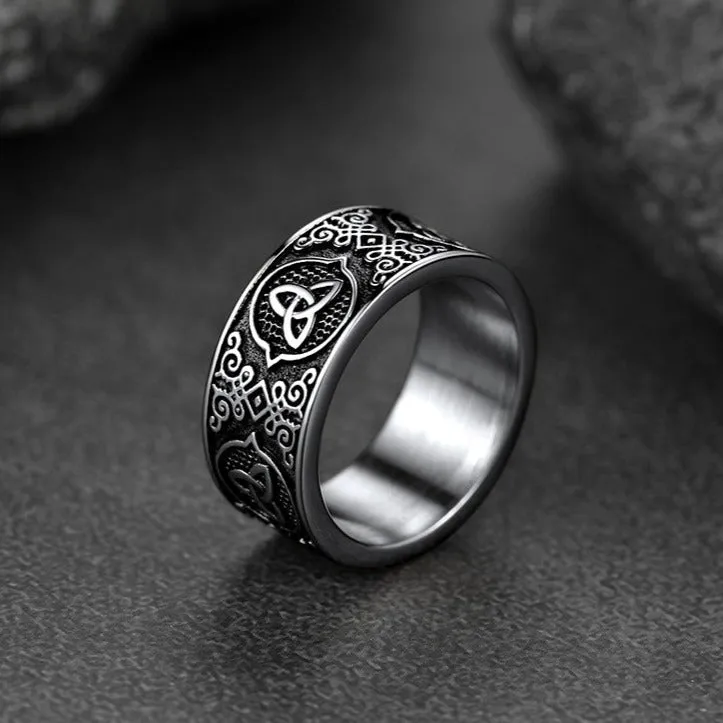 Vintage Celtic Knot Band Ring For Men sold by FaithHeart product image thumbnail 4