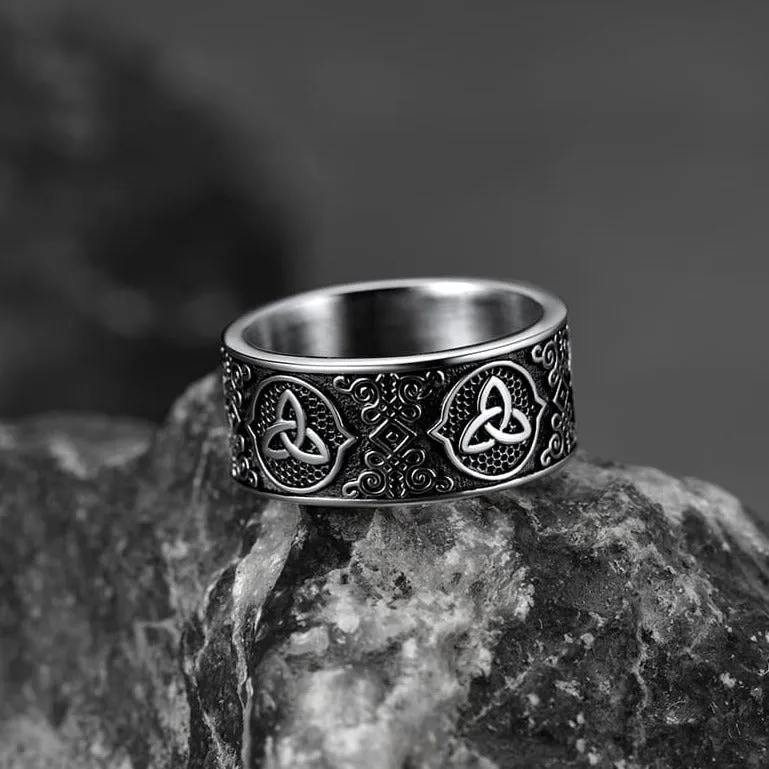 Vintage Celtic Knot Band Ring For Men sold by FaithHeart product image thumbnail 5