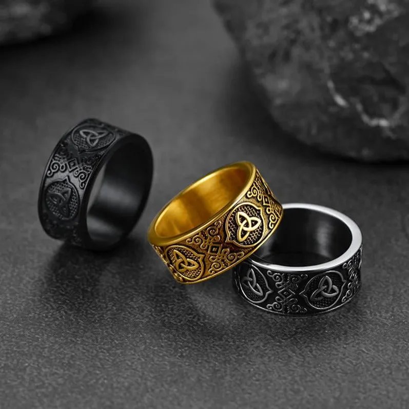 Vintage Celtic Knot Band Ring For Men sold by FaithHeart product image thumbnail 3