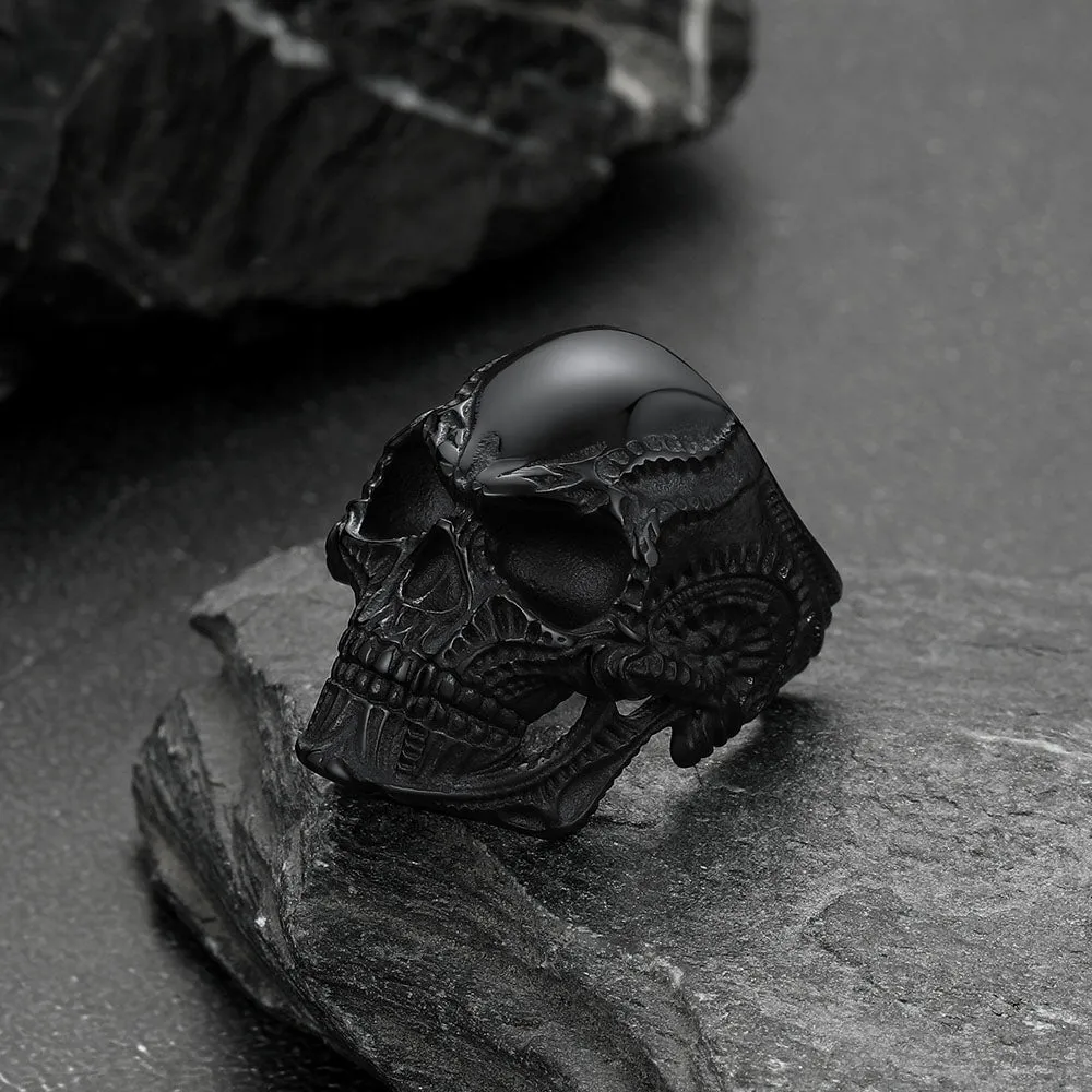 Biker Gothic Skull Ring for Men in Stainless Steel sold by FaithHeart product image thumbnail 5