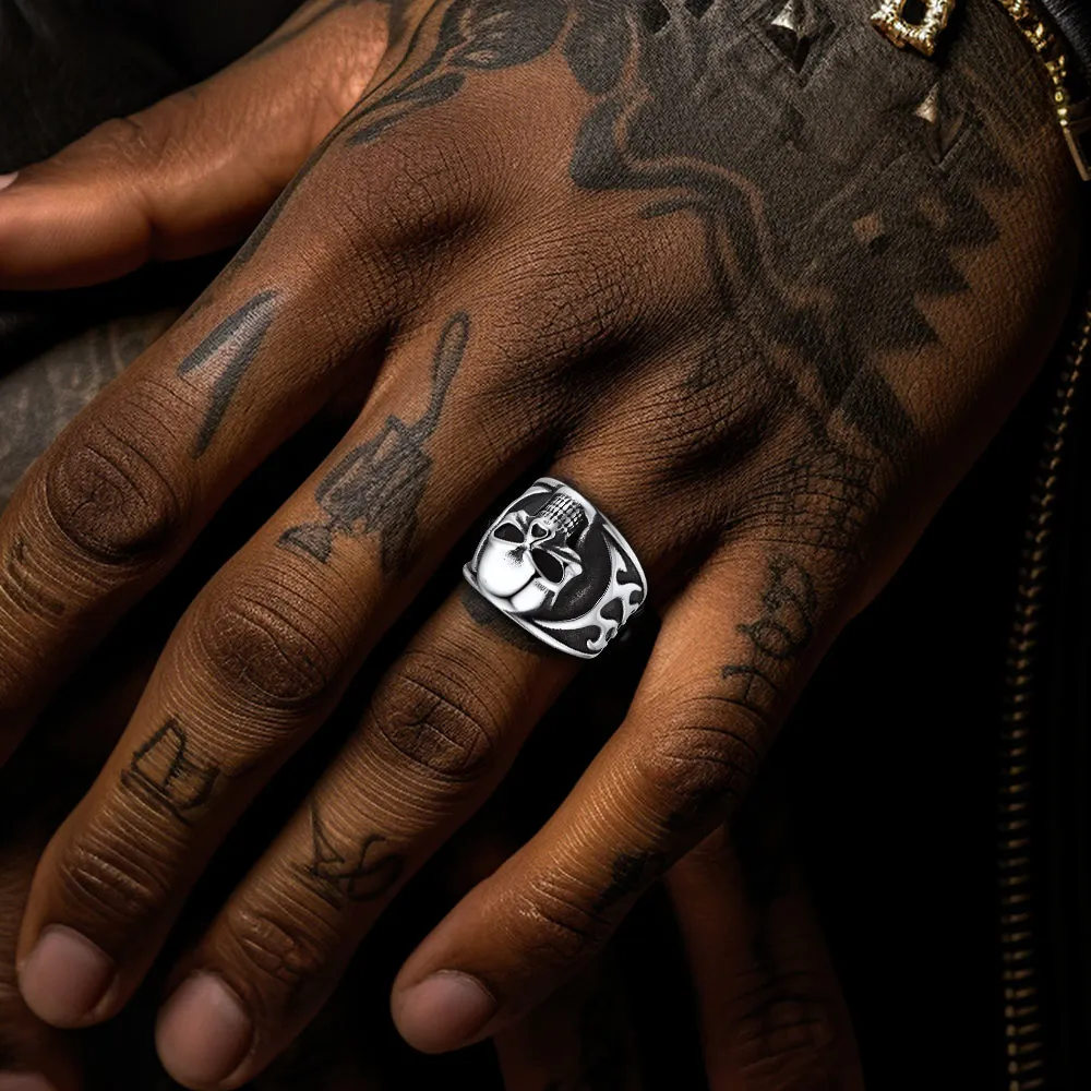 Gothic Frame Skull Ring Stainless Steel Ring for Men sold by FaithHeart product image thumbnail 2