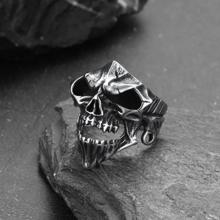 Gothic Skull Biker Rings for Men in Stainless Steel sold by FaithHeart product image thumbnail 4