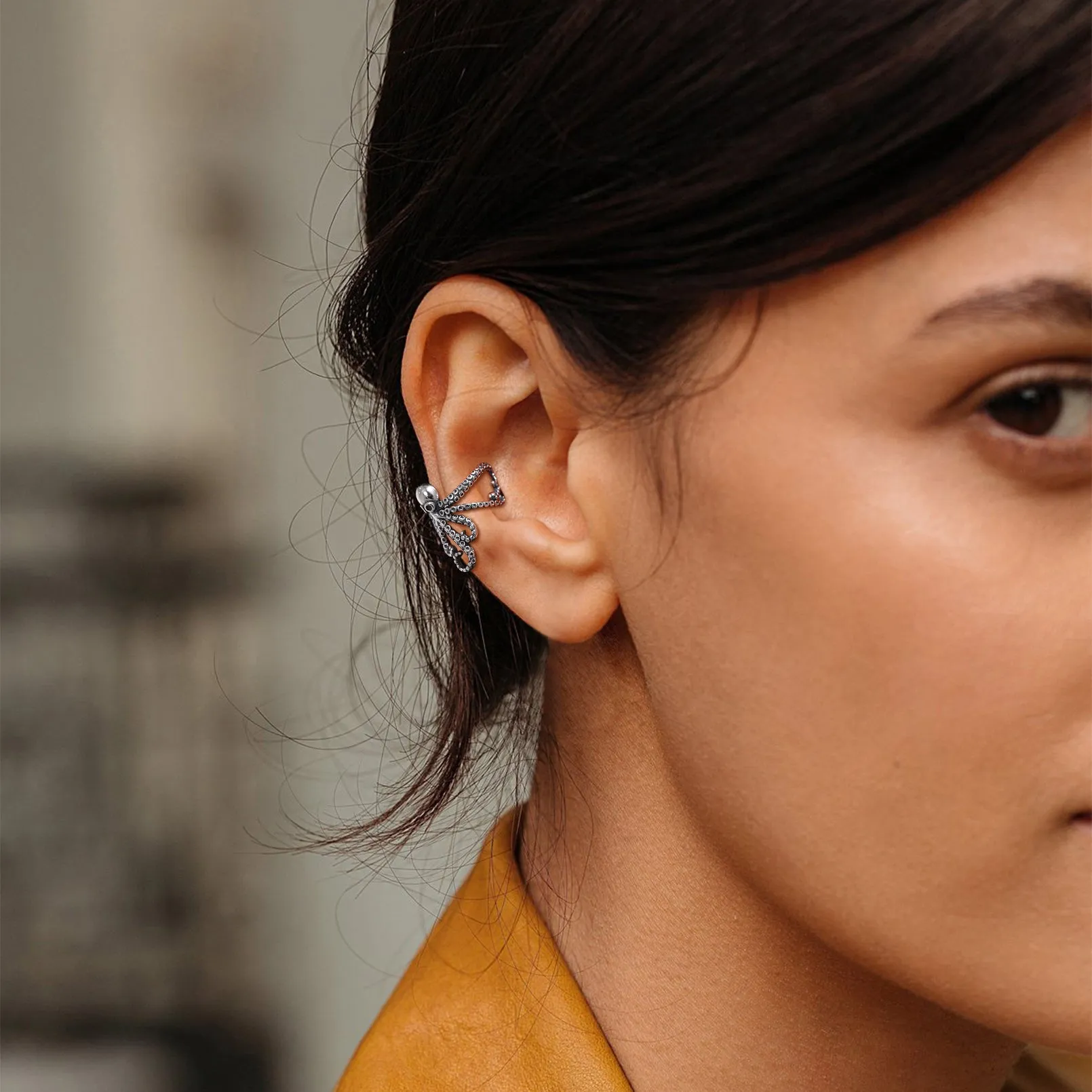 Sterling Silver Octopus Ear Cuff Earring for Men 1PC sold by FaithHeart product image thumbnail 3