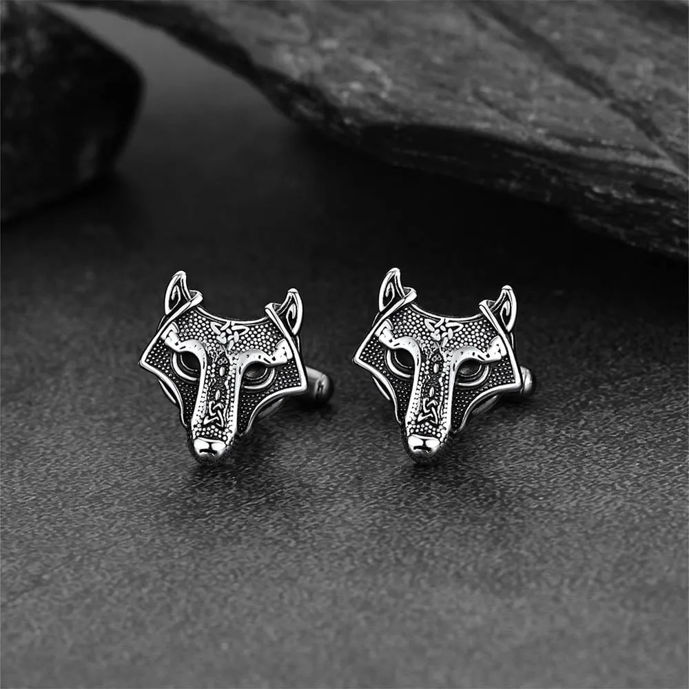 Norse Viking Celtic Wolf Cufflinks For Men sold by FaithHeart product image thumbnail 5