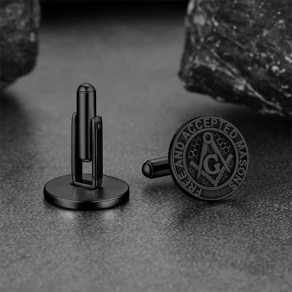 Freemason Masonic Cufflinks Amulet For Men sold by FaithHeart product image thumbnail 4