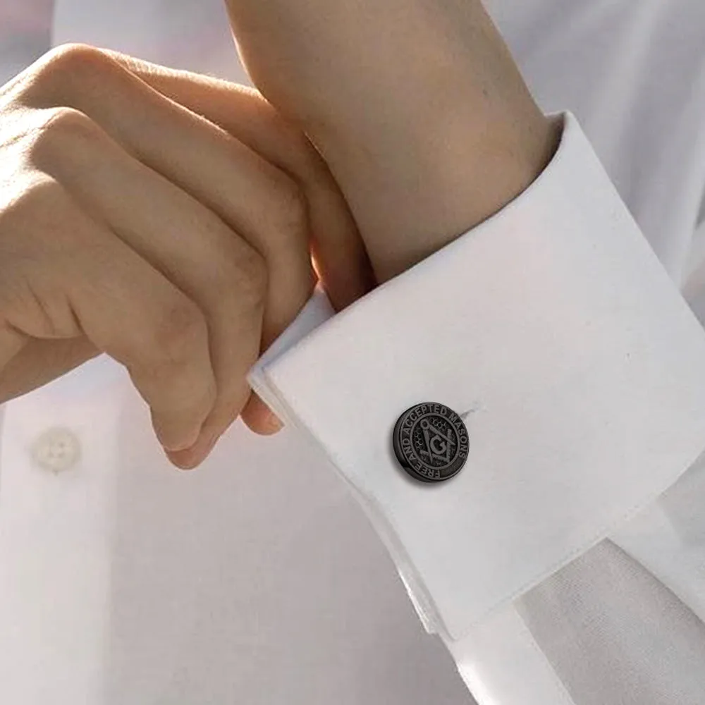Freemason Masonic Cufflinks Amulet For Men sold by FaithHeart product image thumbnail 2