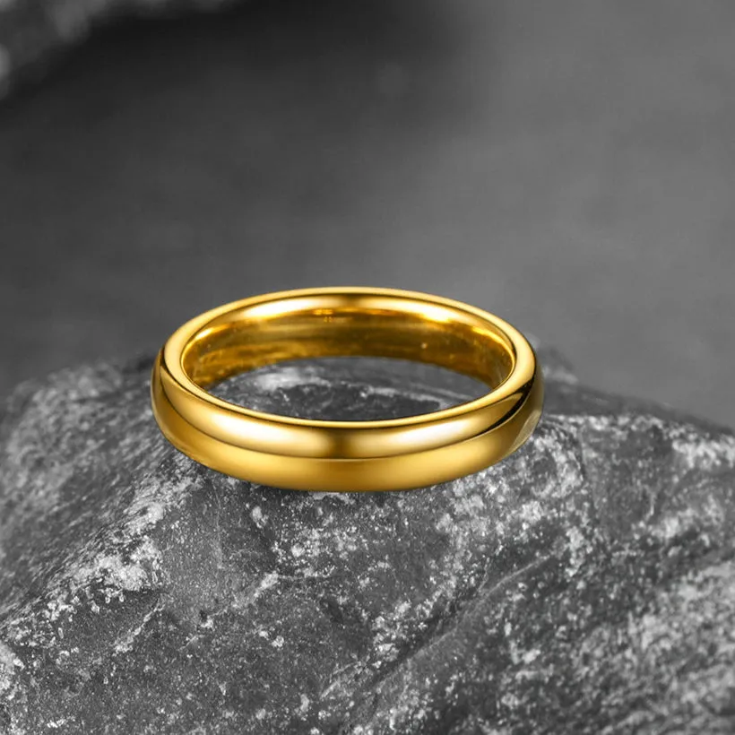 Polished Gold Tungsten Carbide Doom Band Ring For Men 4mm/6mm/8mm Width sold by FaithHeart product image thumbnail 4